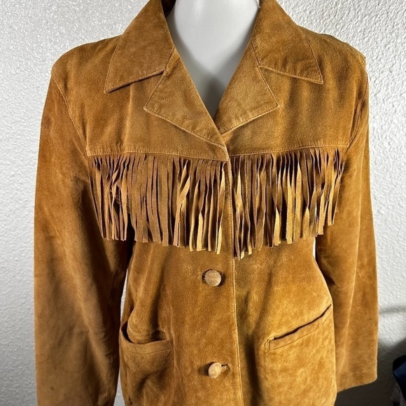 Lonestar Fringe Leather Western Style Jacket SZ L - Picture 4 of 8